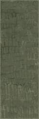 Isolated view of Green Runner Summit Plush Textured Washable Rug, showcasing its design