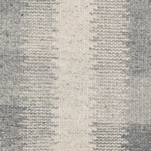Ronan Ikat Handwoven Wool Rug Swatch | Grey