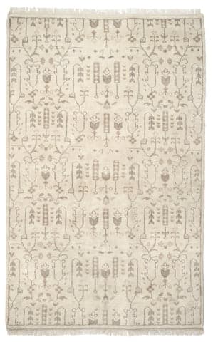 Dara Hand Knotted Wool Rug | Cream