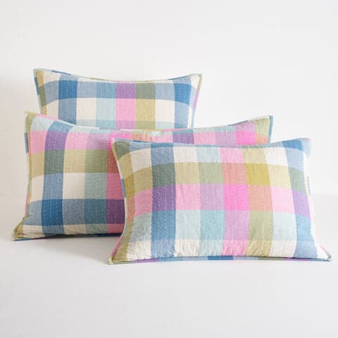 Charlette Plaid Sham | Multi